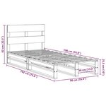 vidaXL Cadre de lit sans matelas 90x190 cm bois de pin massif
