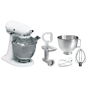 Batteur mélangeur blanc 4 28 litres avec accessoires - kitchenaid - fonte4 28 358x221x353mm