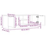 vidaXL Meuble TV chêne artisanal 102x35x36 5 cm bois d'ingénierie