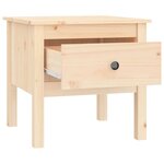 vidaXL Table d'appoint 50x50x49 cm Bois massif de pin