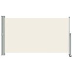 vidaXL Auvent latéral rétractable de patio 140 x 300 cm Blanc cassé