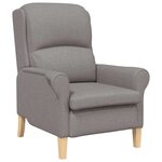 vidaXL fauteuil Taupe 76 x 94 x 102 cm tissu
