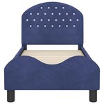 vidaXL Cadre de lit pour tout-petit avec tête de lit Bleu police