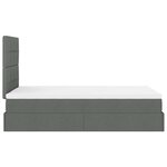 vidaXL Cadre de lit ottoman avec matelas gris foncé 120x190 cm tissu
