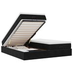 VidaXL Cadre de lit ottoman avec matelas noir 200x200cm velours