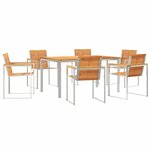 vidaXL Ensemble de salle à manger pour jardin 7 Pièces