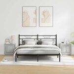 vidaXL Cabinet de chevet avec 2 Pièces Gris 44 x 34 5 x 45 cm