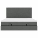 VidaXL Cadre de lit ottoman avec matelas gris foncé 160x200cm tissu