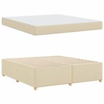 vidaXL Cadre de lit avec matelas Crème 180 x 200 cm tissu