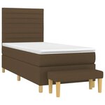 vidaXL Sommier à lattes de lit avec matelas Marron foncé 90x200 cm