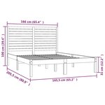 vidaXL Cadre de lit Bois massif 160x200 cm