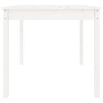 vidaXL Table de jardin blanc 82 5x82 5x76 cm bois massif de pin
