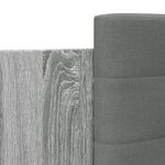vidaXL Cadre de lit tête de lit et lumières LED sonoma gris 90x200 cm