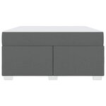 vidaXL Cadre de lit avec matelas Gris foncé 160 x 200 cm tissu