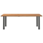vidaXL Table à manger marron clair bois de chêne massif rectangulaire
