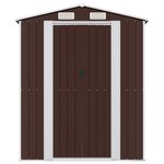 vidaXL Abri de jardin Marron foncé 192x938x223 cm Acier galvanisé