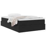 vidaXL Lit avec rangement et matelas Noir 120 x 200 cm Velours