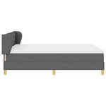 Lit Box Spring vidaXL avec Matelas Gris Foncé 140x200 cm en Tissu