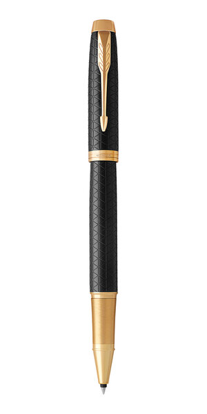 PARKER IM Premium Stylo roller Noir Recharge noire pointe fine Coffret cadeau