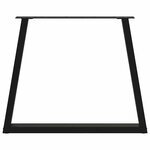 vidaXL Pieds de table à manger en forme de V  2 pièces  noir  70 x (72-73 3) cm  acier