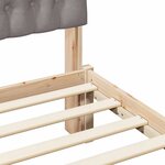 vidaXL Cadre de lit avec tête de lit rembourrée Marron 90 x 200 cm
