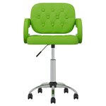 Vidaxl chaises pivotantes à manger lot de 2 vert similicuir