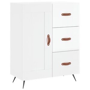vidaXL Buffet Blanc brillant 69 5x34x90 cm Bois d'ingénierie