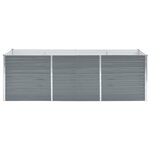 vidaXL Lit surélevé de jardin Acier galvanisé 240x80x77 cm Gris