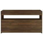 vidaXL Meuble TV avec lumières LED Chêne marron 75x35x40 cm