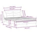 vidaXL Lit avec matelas cappuccino 160x200 cm similicuir