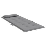 vidaXL Coussins de chaise à dossier haut lot de 2 gris tissu oxford