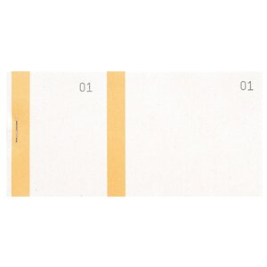 Bloc Vendeur À Bande Couleur 100 Feuillets Double Numérotage - Format 6  6x13 5 Cm - Orange - X 50 - Exacompta