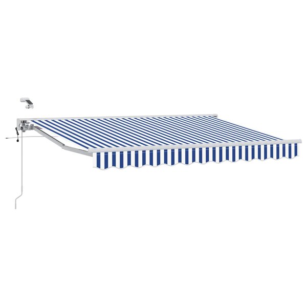 vidaXL Auvent rétractable électrique Bleu et Blanc 3 x 2 5 m