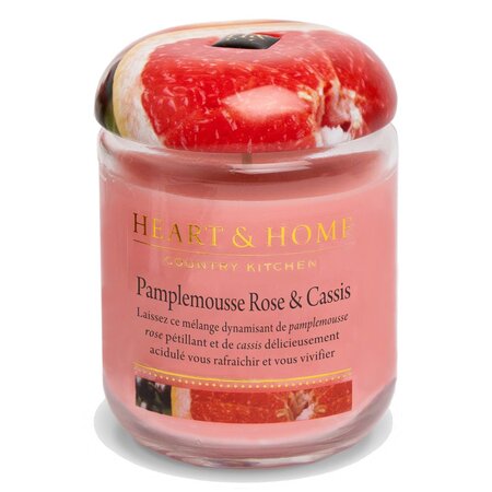 Bougie heart and home pamplemousse cassis