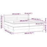 vidaXL Sommier à lattes de lit avec matelas Marron foncé 200x200 cm