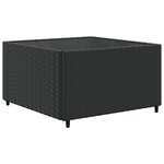 vidaXL Salon de jardin 7 Pièces avec coussins Noir Résine tressée