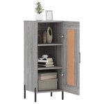 vidaXL Buffet Sonoma gris 34 5x34x90 cm Bois d'ingénierie