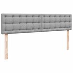 VidaXL Cadre de lit ottoman et matelas gris clair 160x200cm tissu