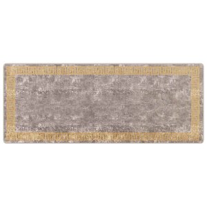 vidaXL Coureur de Tapis MARSA Gris 100 x 250 cm Polyester et PVC