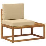 vidaXL Ensemble de canapés d'extérieur 4 Pièce Naturel et Beige