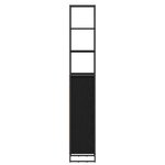 vidaXL Cabinet de salle de bain avec porte Chêne noir 40 x 30 x 180 cm