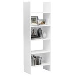 vidaXL Bibliothèque Blanc brillant 60x35x180 cm Bois d’ingénierie