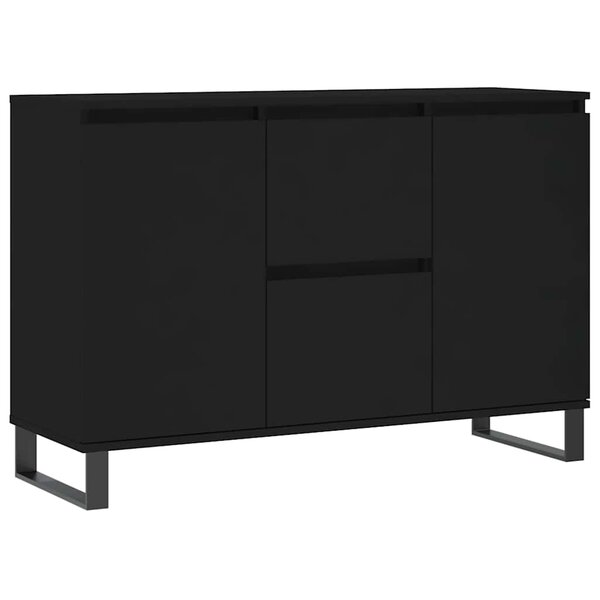 vidaXL Buffet noir 101 5x35x70 cm bois d’ingénierie