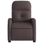 vidaXL Fauteuil inclinable électrique Marron foncé Tissu