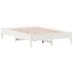 vidaXL Lit bibliothèque sans matelas blanc 120x200 cm bois pin massif