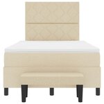 vidaXL Lit à ressorts avec matelas Crème 120 x 200 cm tissu