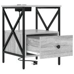 vidaXL Cabinet de chevet 2 Pièces Sonoma gris 41.5 x 40.5 x 55 cm