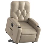 vidaXL Fauteuil inclinable électrique cappuccino similicuir