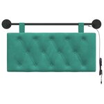 vidaXL Tête de lit suspendue Avec lumière LED Turquoise Velours