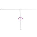 vidaXL Jeu de poteaux d'auvent blanc 450x245 cm fer